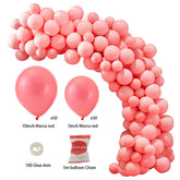 100pcs Wedding Macaron Monochrome Balloon Chain Set-Red