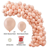 100pcs Wedding Macaron Monochrome Balloon Chain Set-Pink