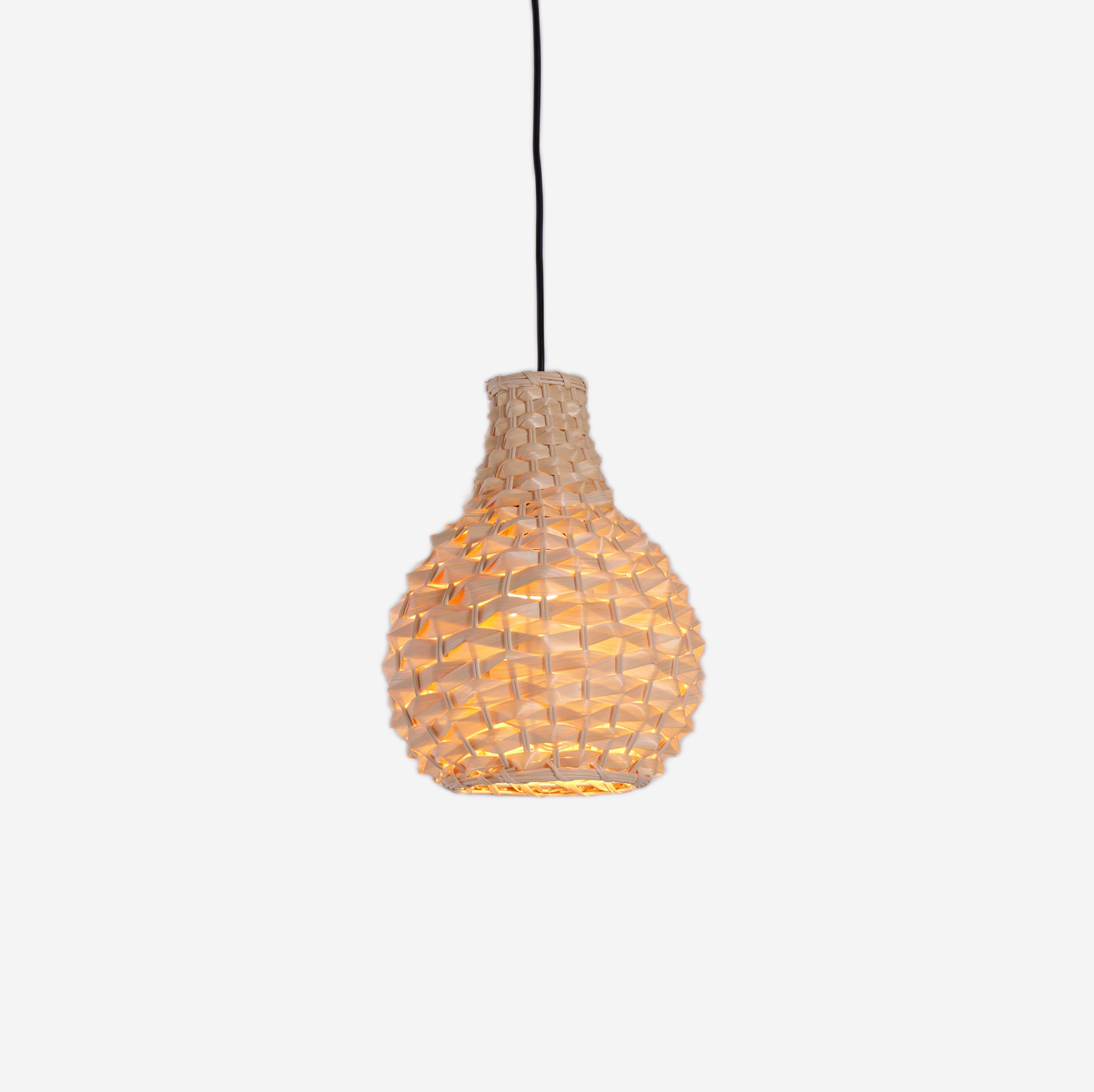 Boho Bamboo Pendant Ceiling Light Handwoven Pinecone Design – Lightsin UK
