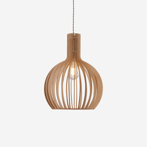 wood pendant light