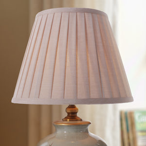 Close-up detail of Grey Chinoiserie Hand-Painted Ceramic Table Lamp table