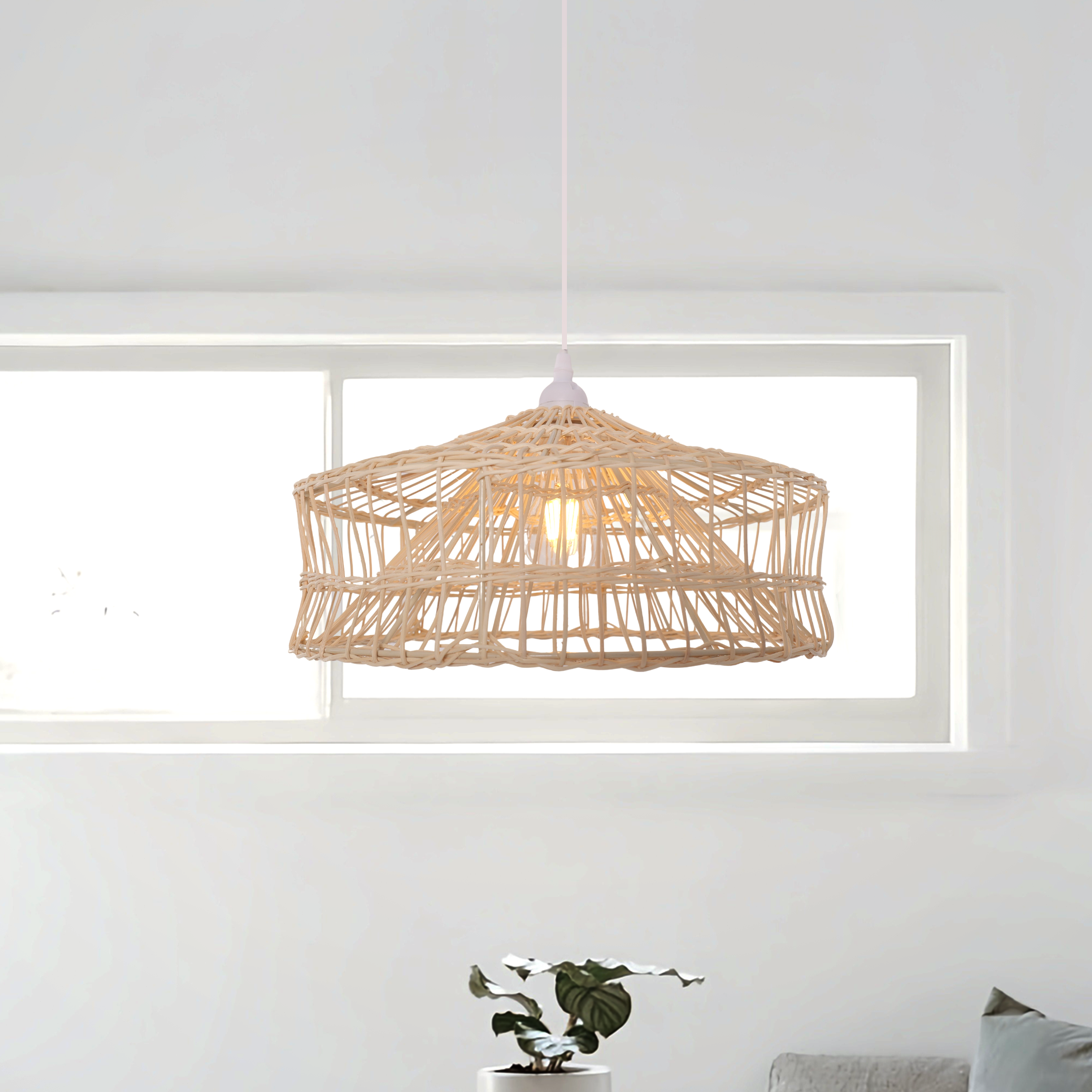 NestLine Handwoven Shallow Pendant Lamp