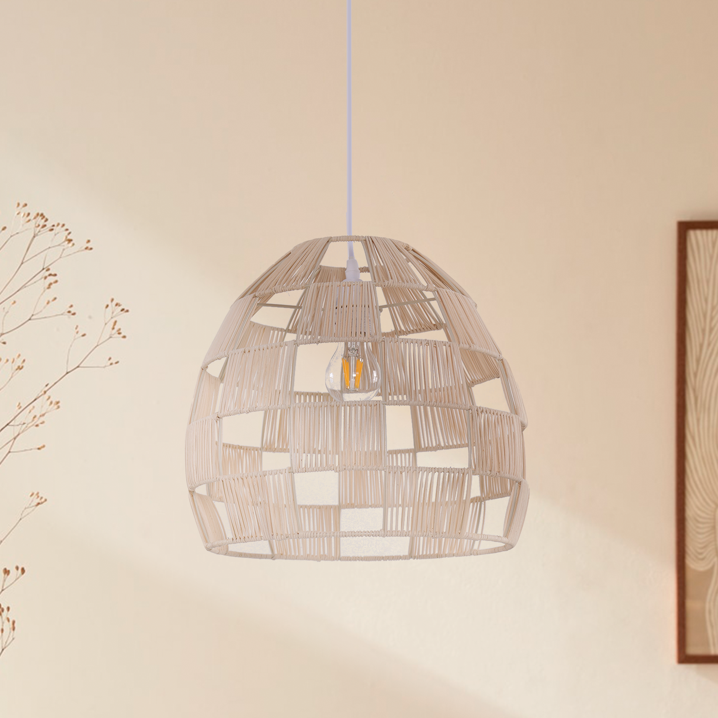 Handwoven Rattan Pendant Light for a Warm & Stylish Ambiance