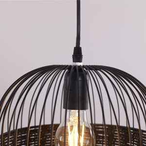Glyph-Industrial Black Pendant Light for Kitchen & Dining Room pendant light in a home interior