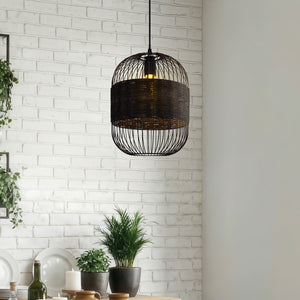 Glyph-Industrial Black Pendant Light for Kitchen & Dining Room pendant light in a kitchen island