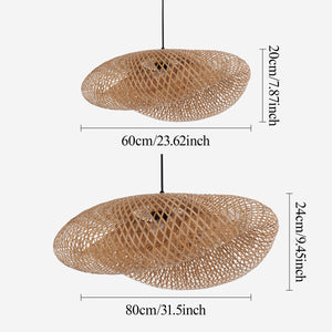 Size chart for Handmade Bamboo Pendant Light Woven Ceiling Light for Dining Room & pendant