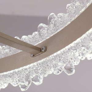 Close-up detail of Modern Gold Halo Ceiling Fan Light with Remote, 6 Speeds & 3 Colour