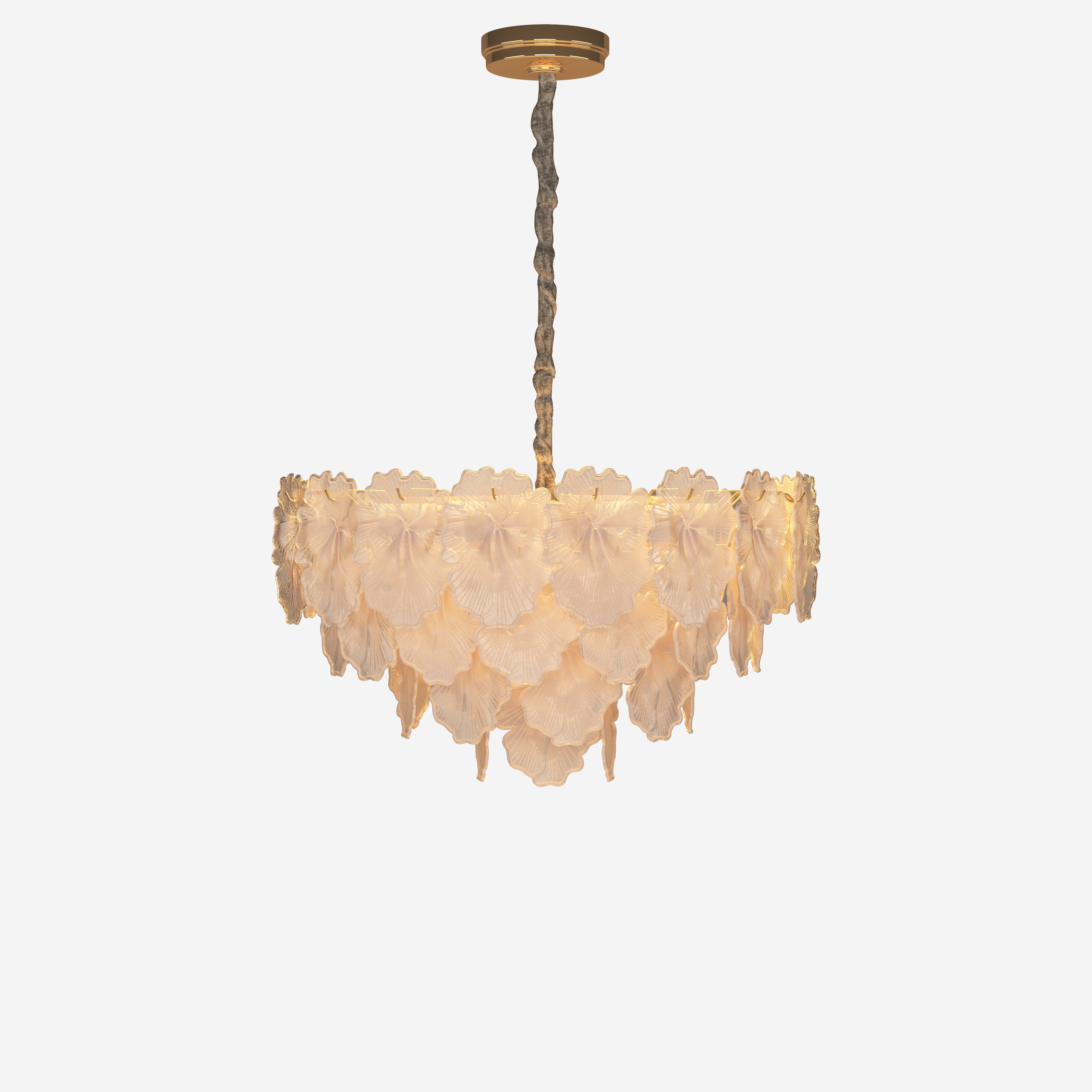 Arvia-Opulent Glow Elegant Glass Chandelier with Adjustable Elegance