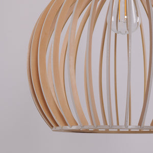 Close-up detail of Shadome-Pendant Lights for Kitchen – Tonka Scandinavian LED Wood Pendant pendant