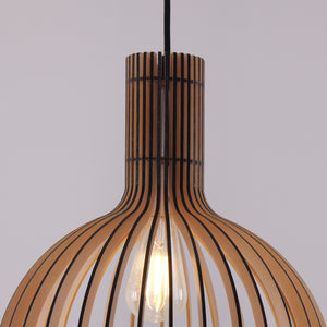 Shadome-Pendant Lights for Kitchen – Tonka Scandinavian LED Wood Pendant pendant light in a home interior