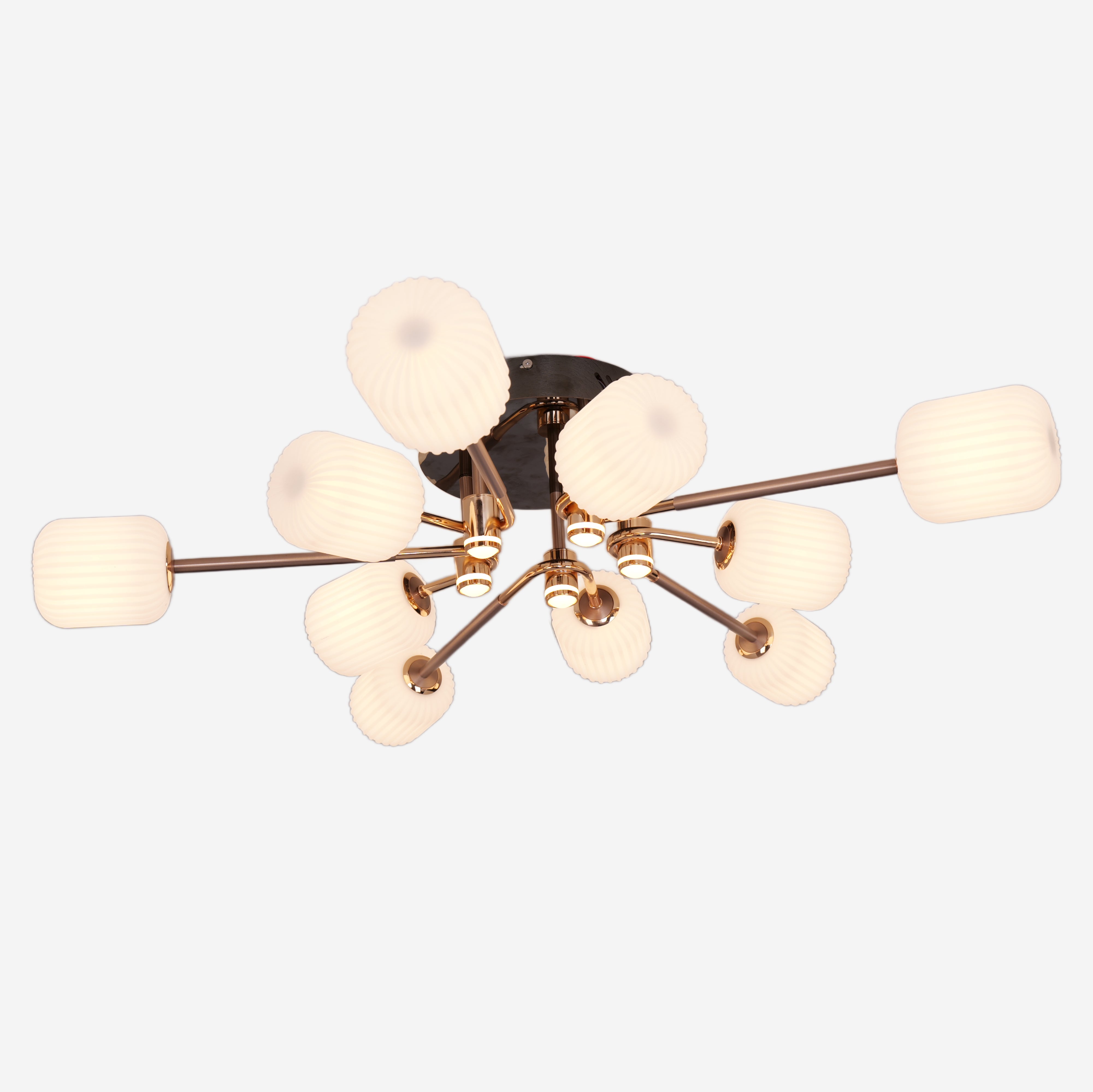 Modern LED Tri-Color Changing Iron and Acrylic Ceiling Light