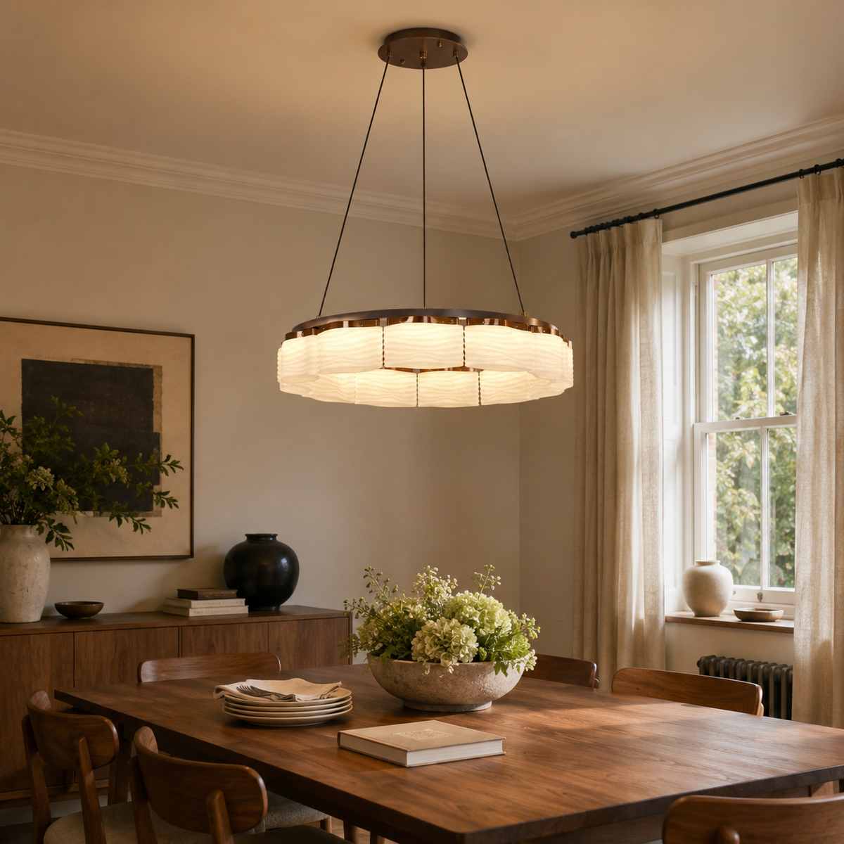 glass pendant light over a warm kitchen counter, SKU XZ0204