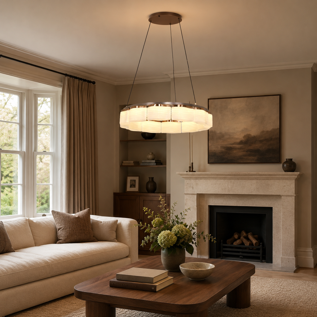 glass pendant light in a sunlit breakfast nook, SKU XZ0204