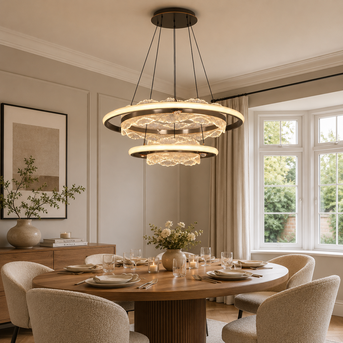 aluminium pendant light over a warm kitchen counter, SKU XZ0239