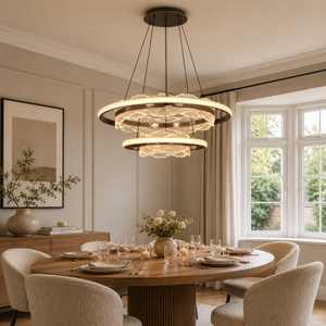 aluminium pendant light over a warm kitchen counter, SKU XZ0239