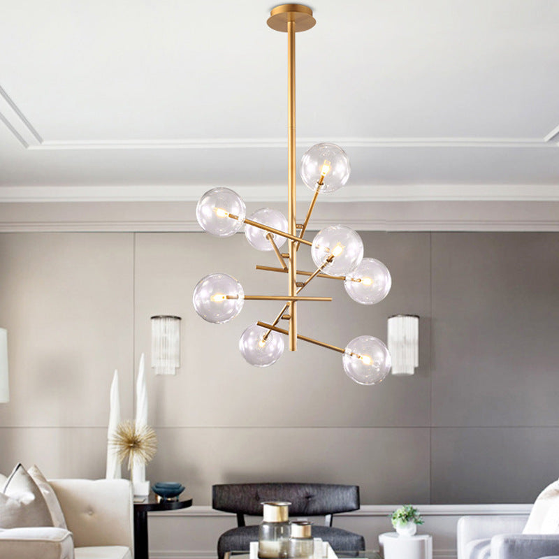 Postmodern Luxury Creative Glass Sphere Chandelier Light