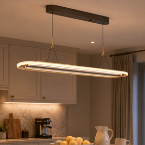 oval pendant light in a sunlit breakfast nook, SKU XZ0245