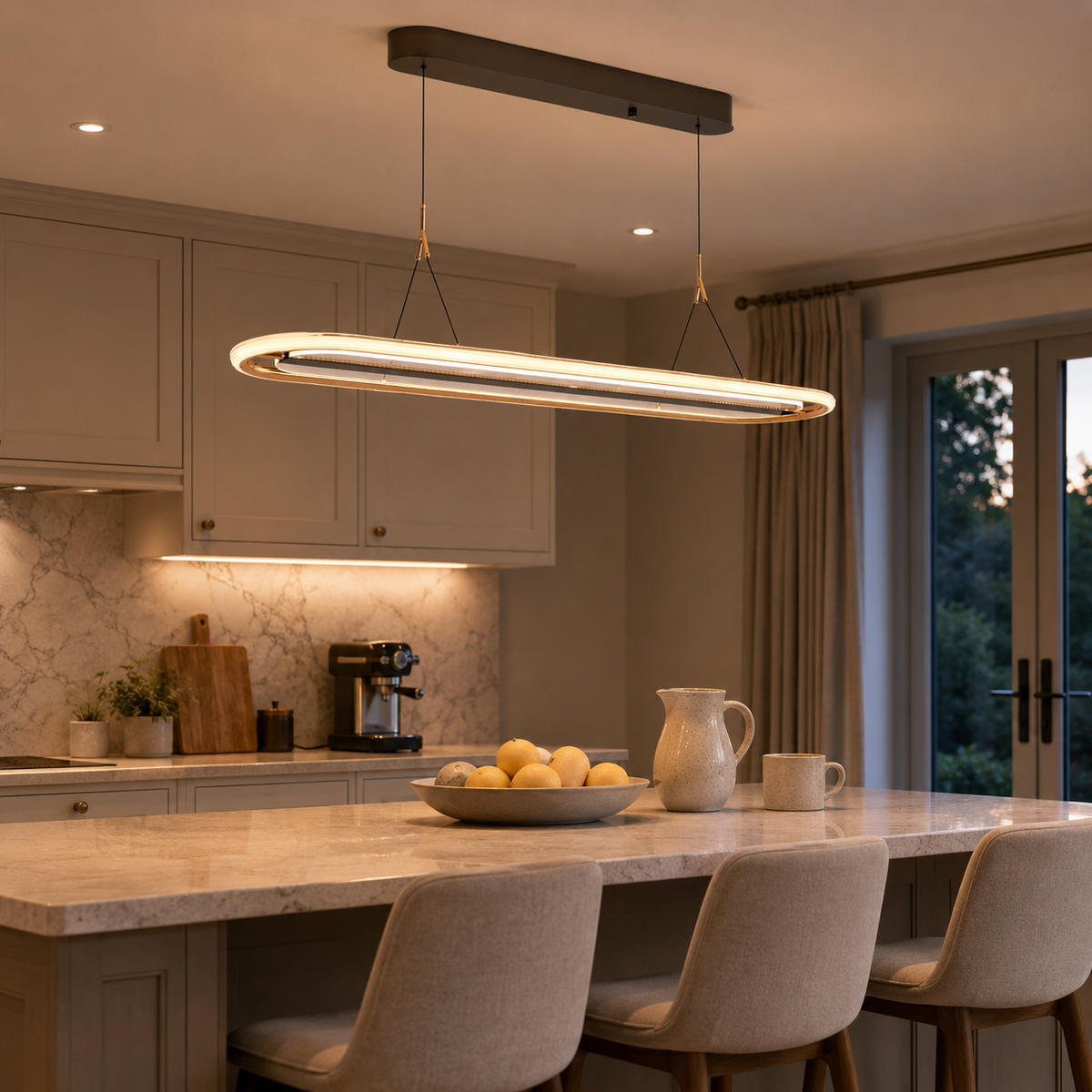 oval pendant light beside a bright window, SKU XZ0245