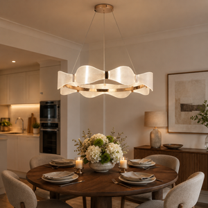ring pendant light in a sunlit breakfast nook, SKU XZ0246