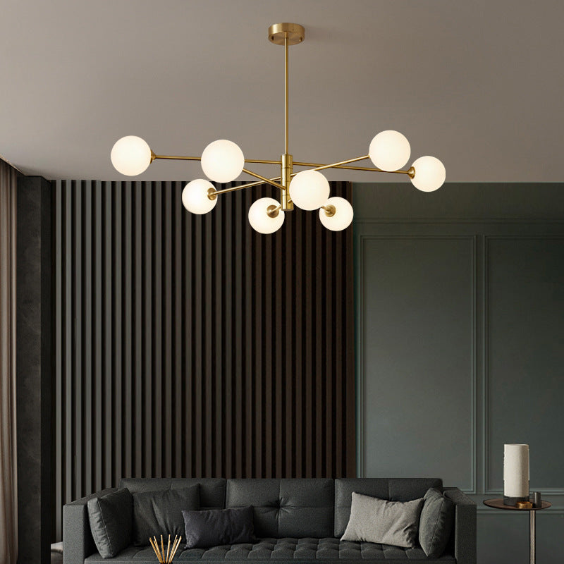 Nordic Brass Sputnik Globe Chandelier