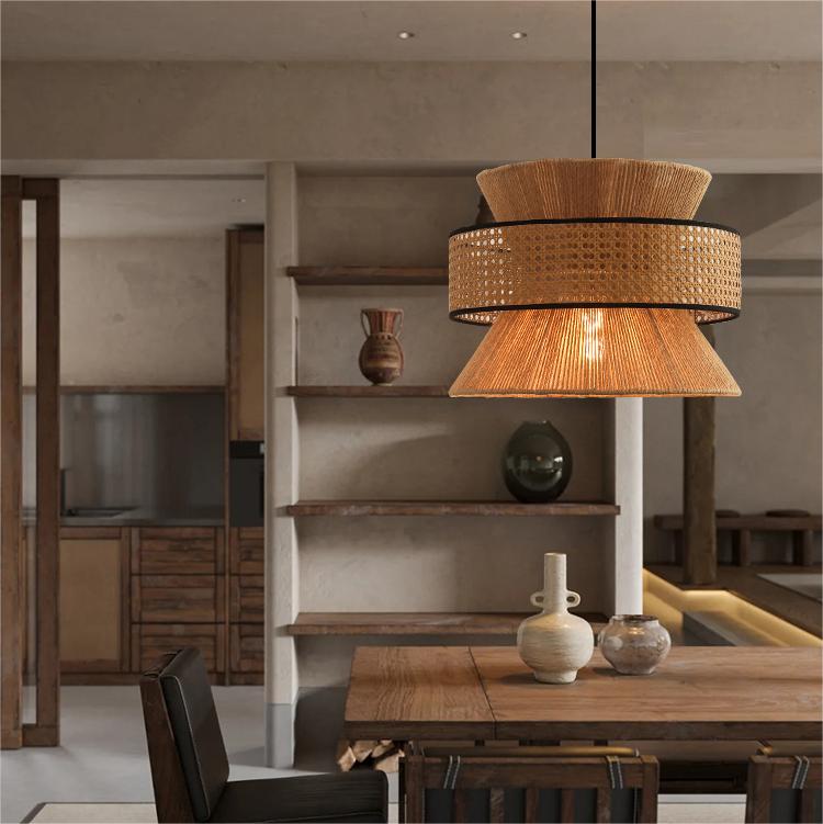 Vintage Countryside Style Hemp Rope Pendant Lights