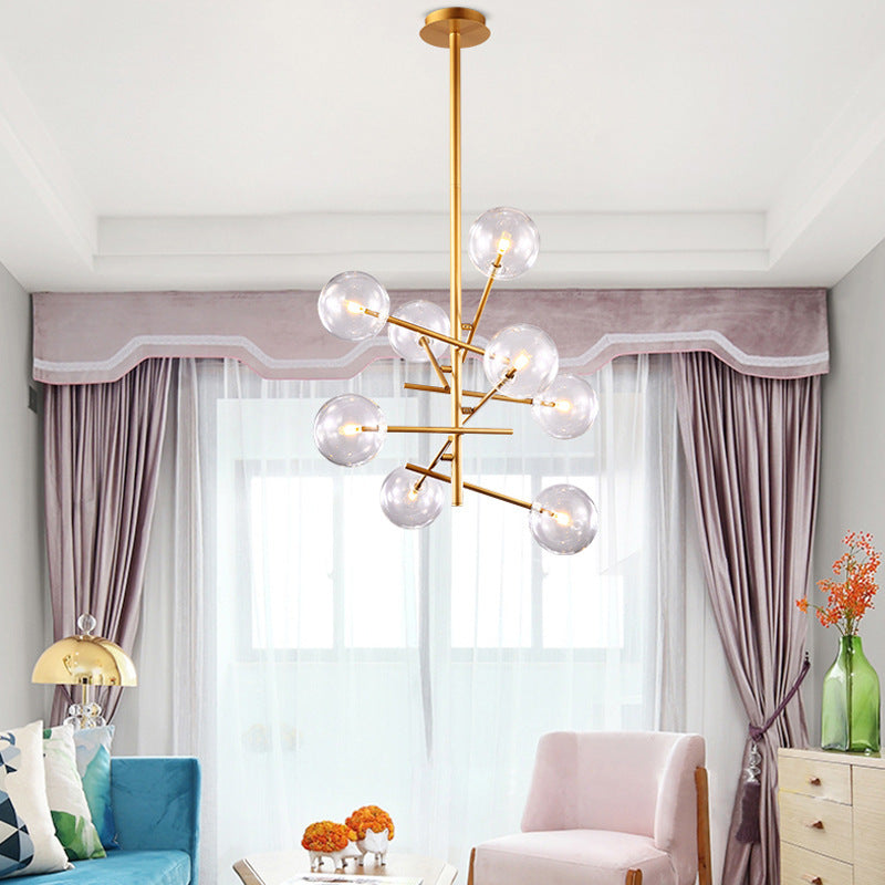 Postmodern Luxury Creative Glass Sphere Chandelier Light