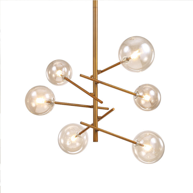 Postmodern Luxury Creative Glass Sphere Chandelier Light