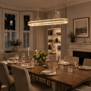 aluminium pendant light beside a bright window