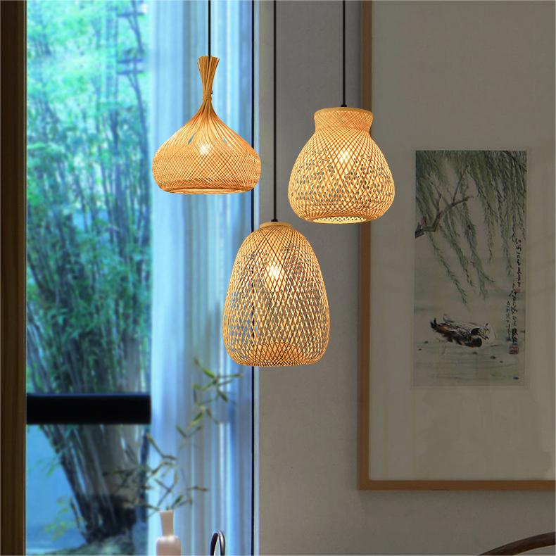 Handcrafted Bamboo Pendant Light Series