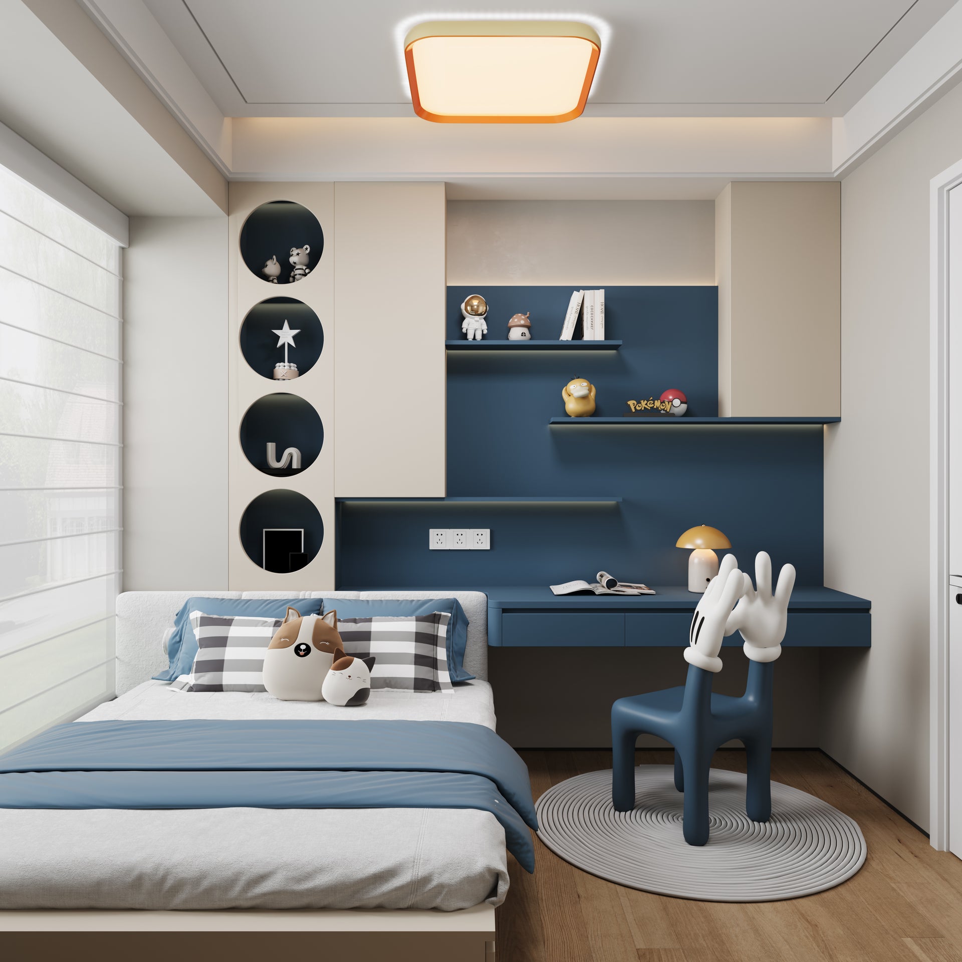 Full Spectrum Dimmable LED Kitchen Ceiling Light – Modern Square Flush Design