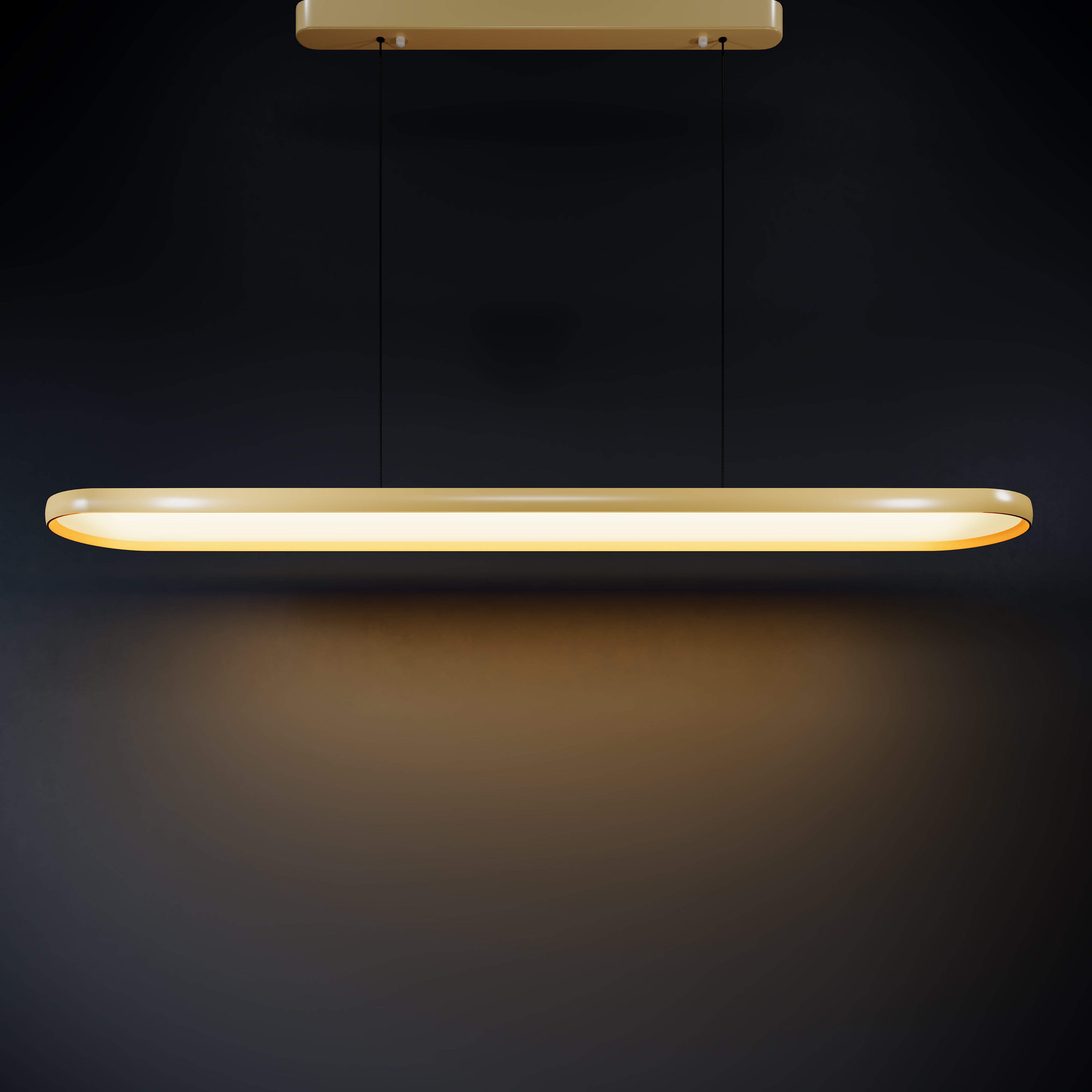 Ivory and Orange Modern LED Pendant Light