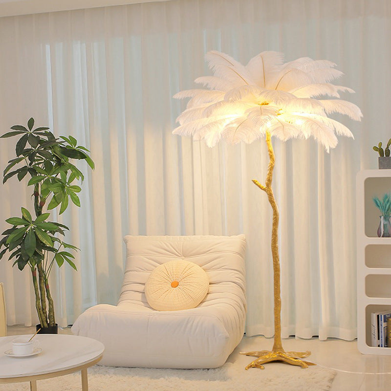 LED Romantic Feather Decorative Floor Lamp