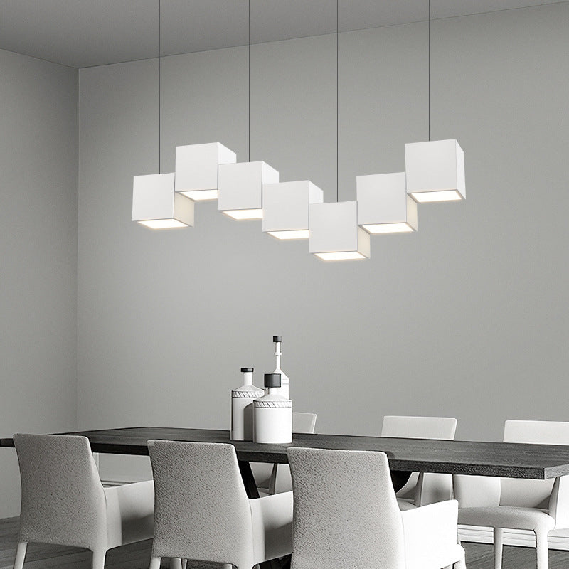 Lightsin Linear Cubes Kitchen Island Pendant Light