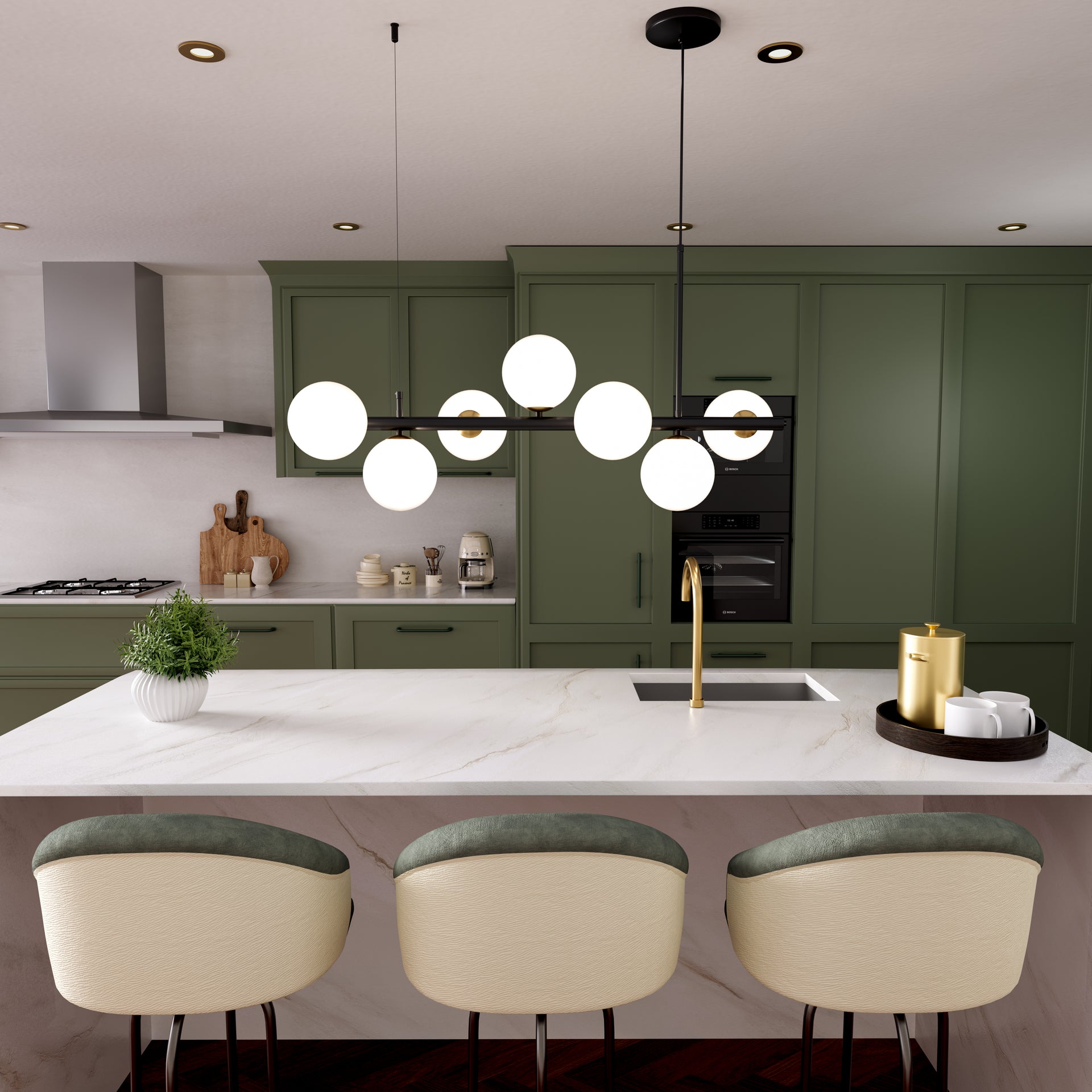 Cumulus Modern Metal Chandelier LED Shade