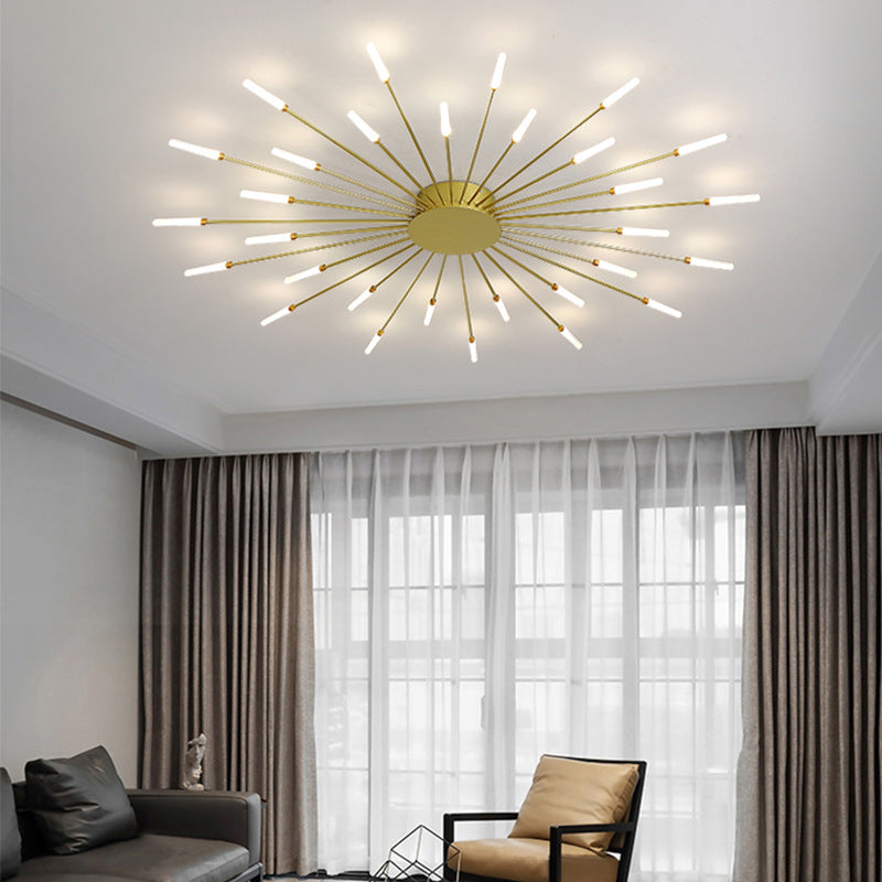 Modern Creativity LED Semi Flush Mount Metal Ceiling Light