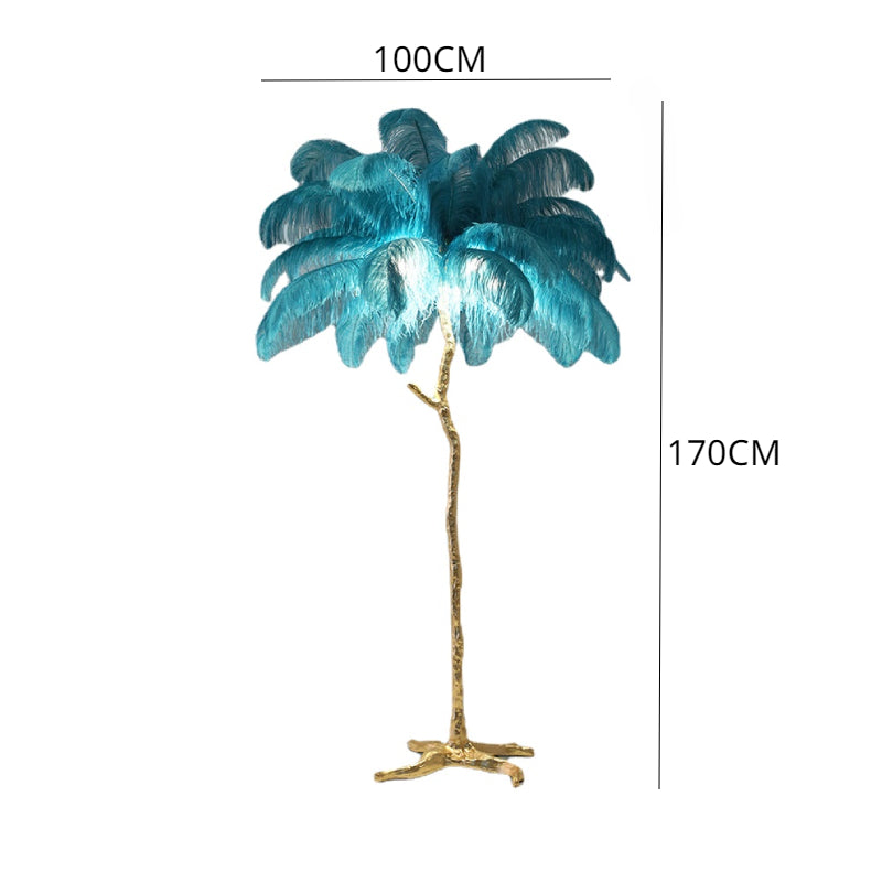 LED Romantic Feather Decorative Floor Lamp