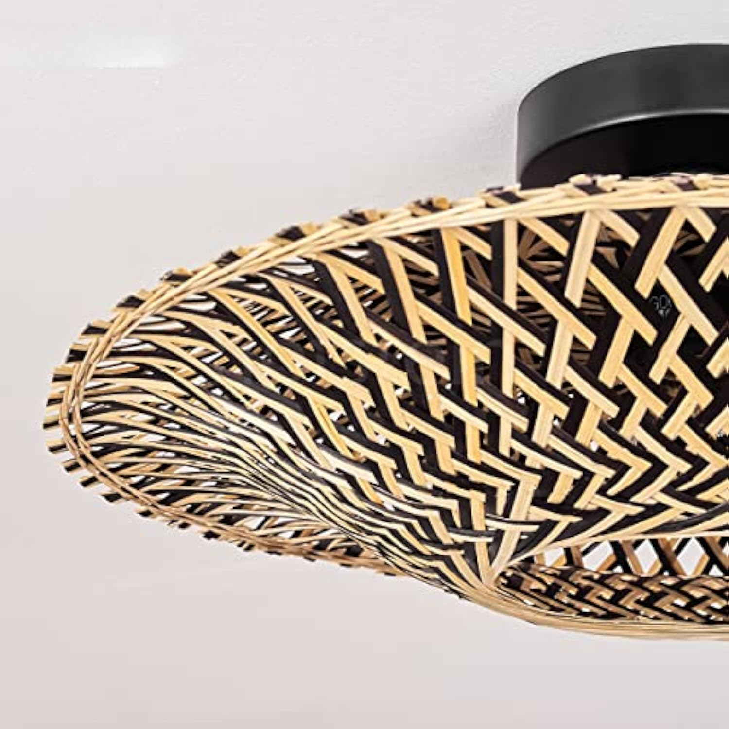 Bamboo Radiance Handwoven LED Ceiling Light