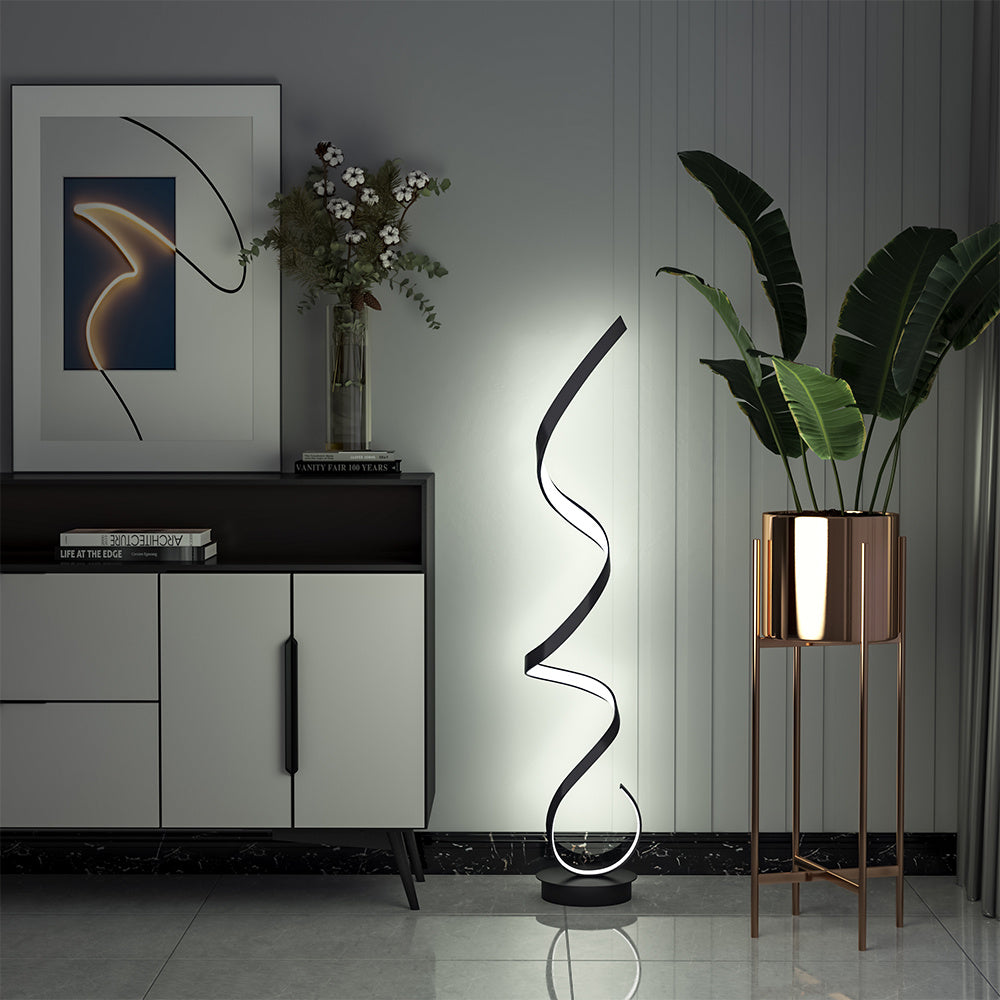 Minimal Line-Design Metal LED Floor Lamp