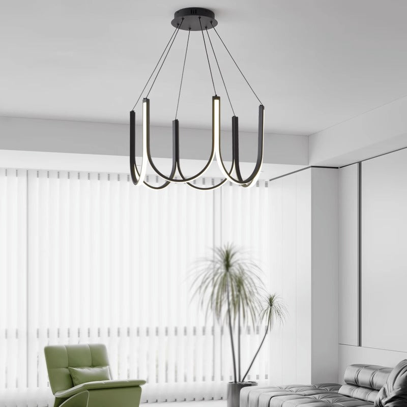 Modern Style Strip Shape LED Pendant for Contemporary Living Spaces