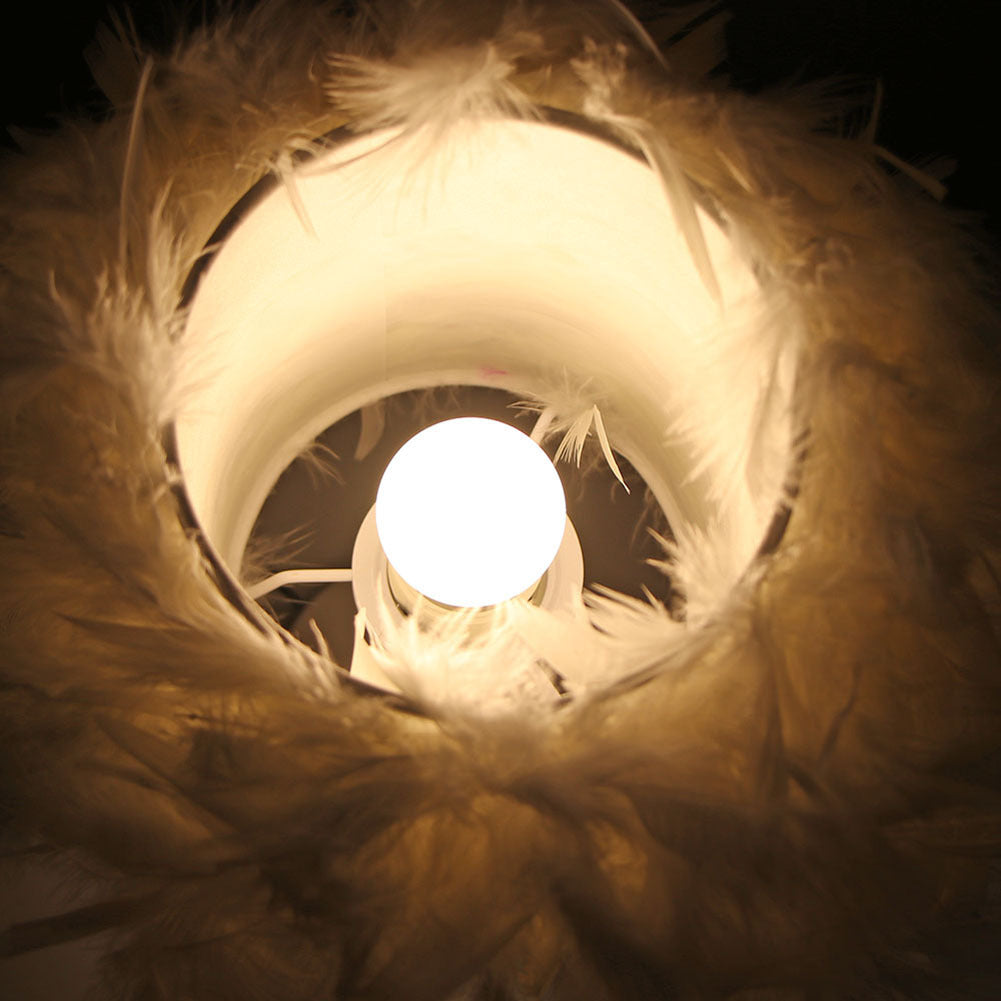 Modern Feather Bedside Table Lamp