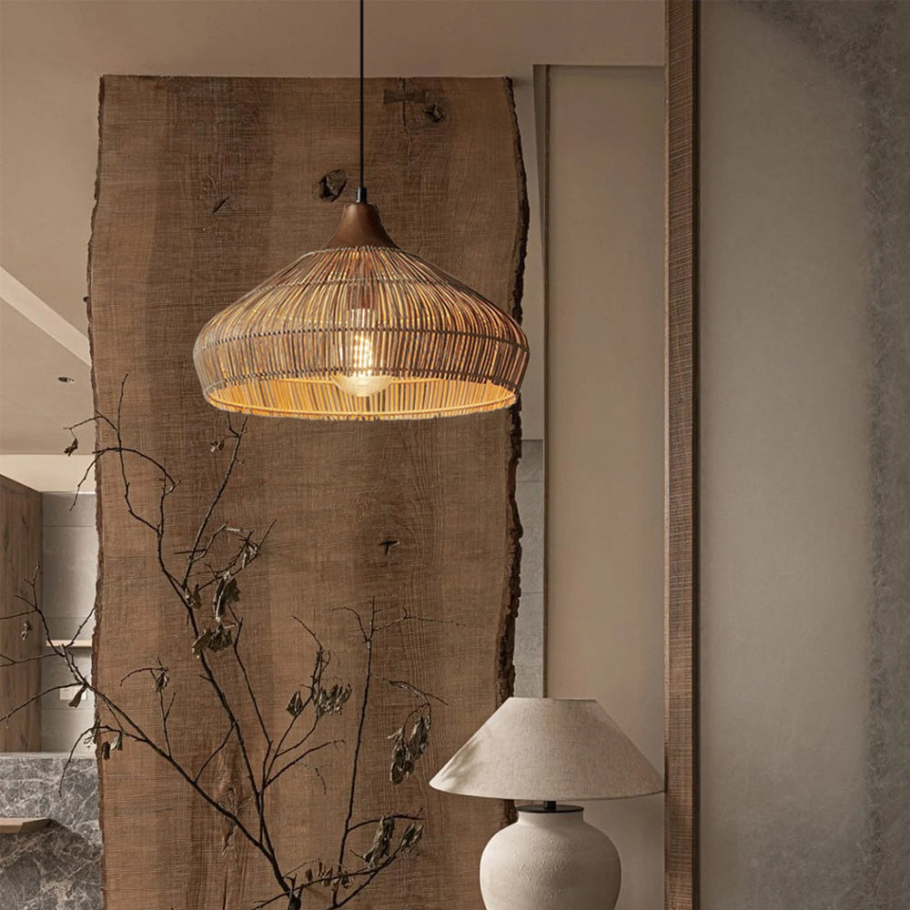 Bell-Shaped Handcrafted Bamboo Kitchen Pendant Lighting