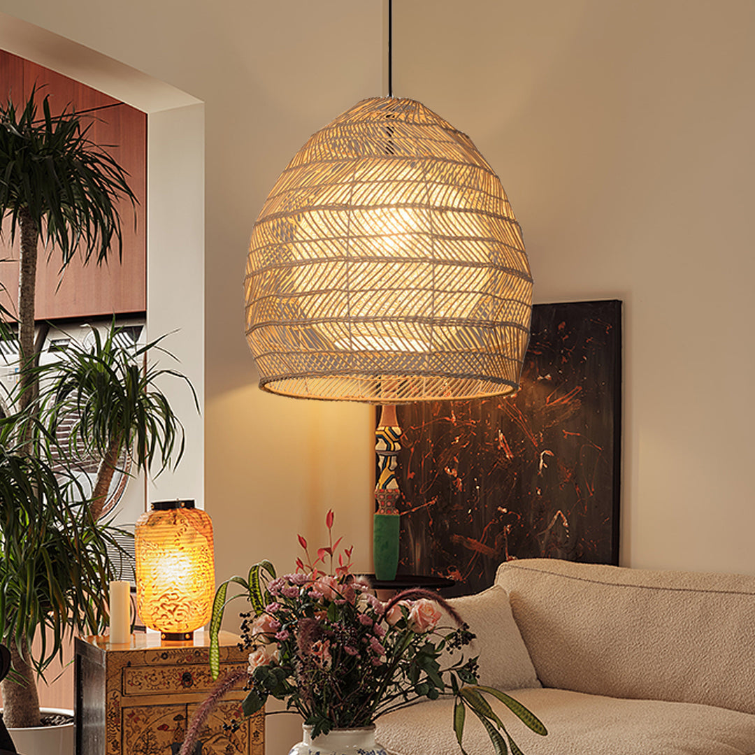 Rattan Art Pendant Light Hanging Decor Rustic Style(Version A)