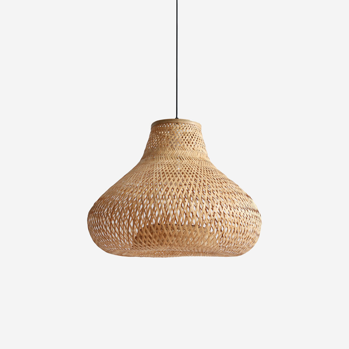 Distinctive Handcrafted Bamboo Gourd Decorative Pendant Light