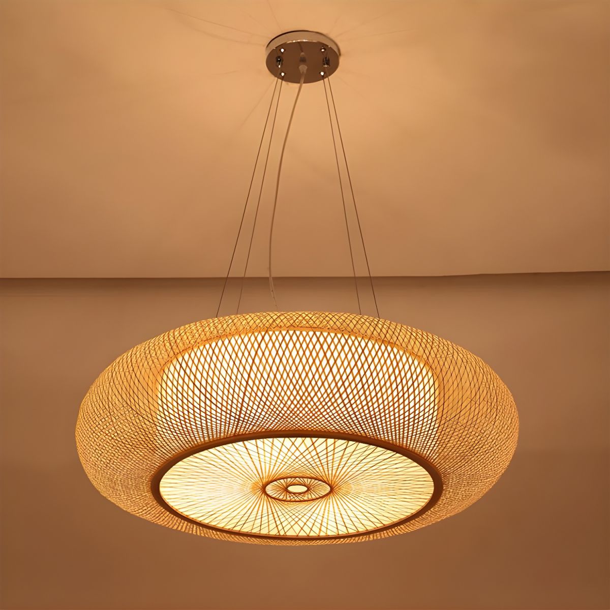 Traditional Handcrafted Bamboo Woven Hanging Pendant Lights