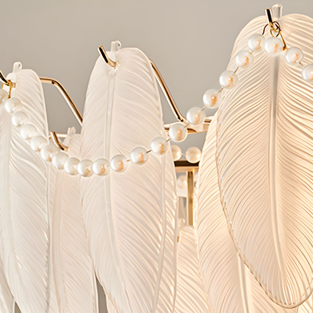 French Modern Minimalist Luxury Feather Pendant Light