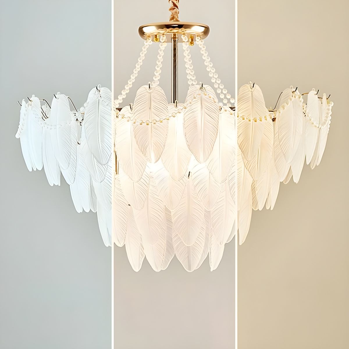 French Modern Minimalist Luxury Feather Pendant Light