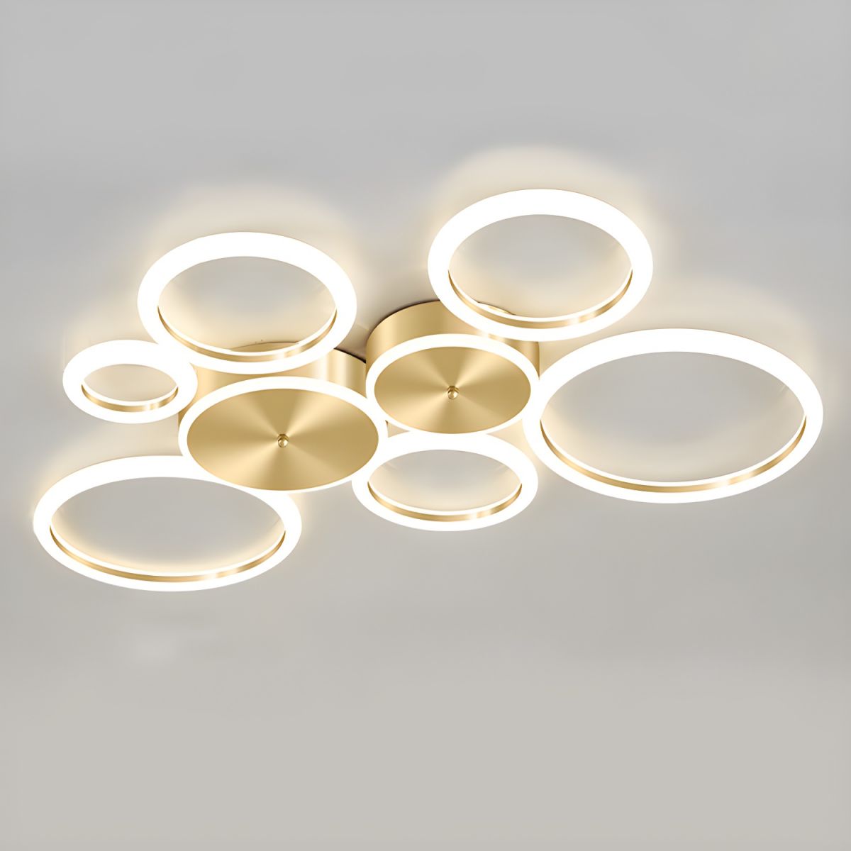 Modern Gold Geometric Circle LED Ceiling Lights