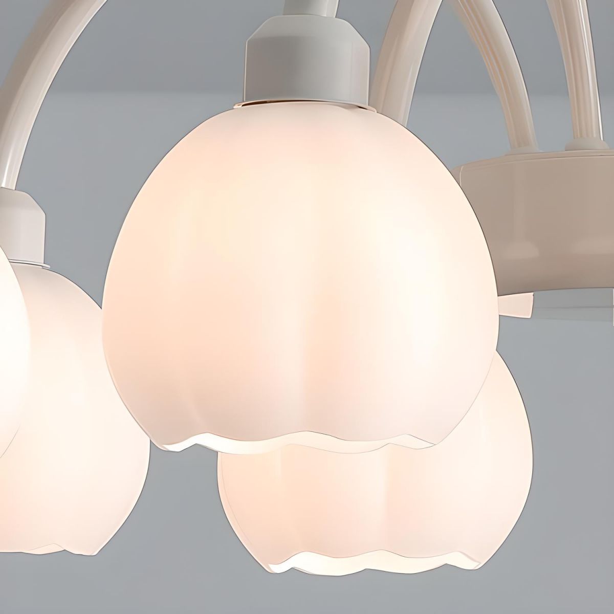 French Cream Windbell Orchid Creative Pendant Light