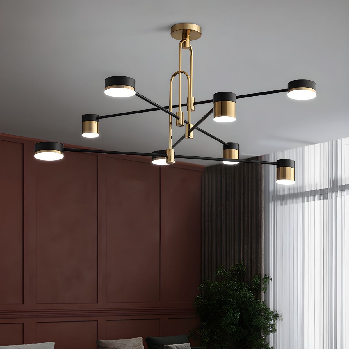 Modern Creative Metal LED Black Ceiling Lights Fixtures