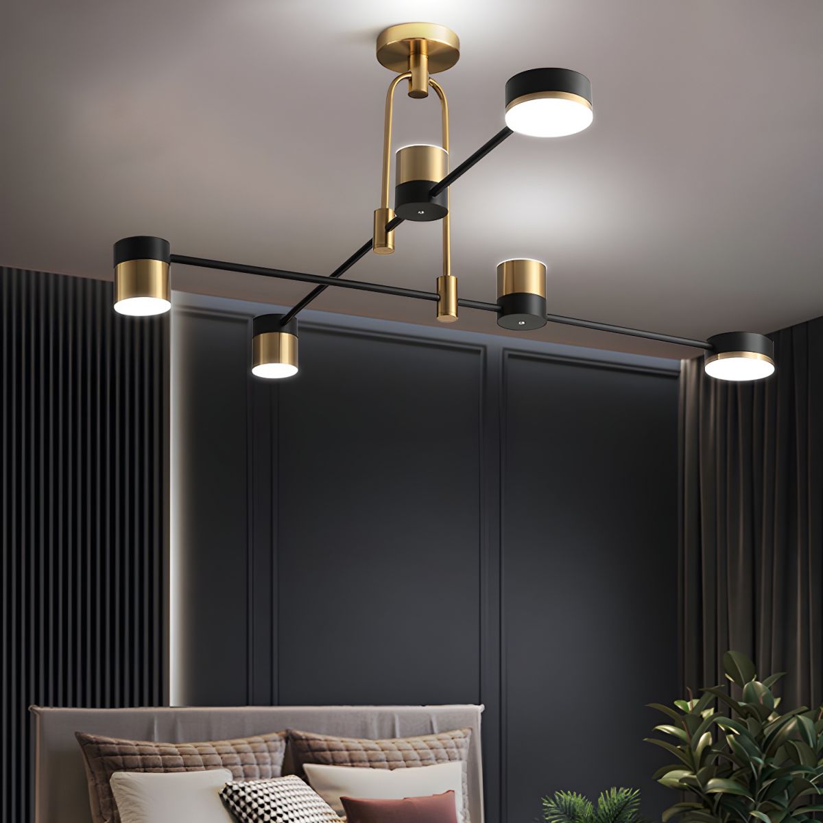 Modern Creative Metal LED Black Ceiling Lights Fixtures